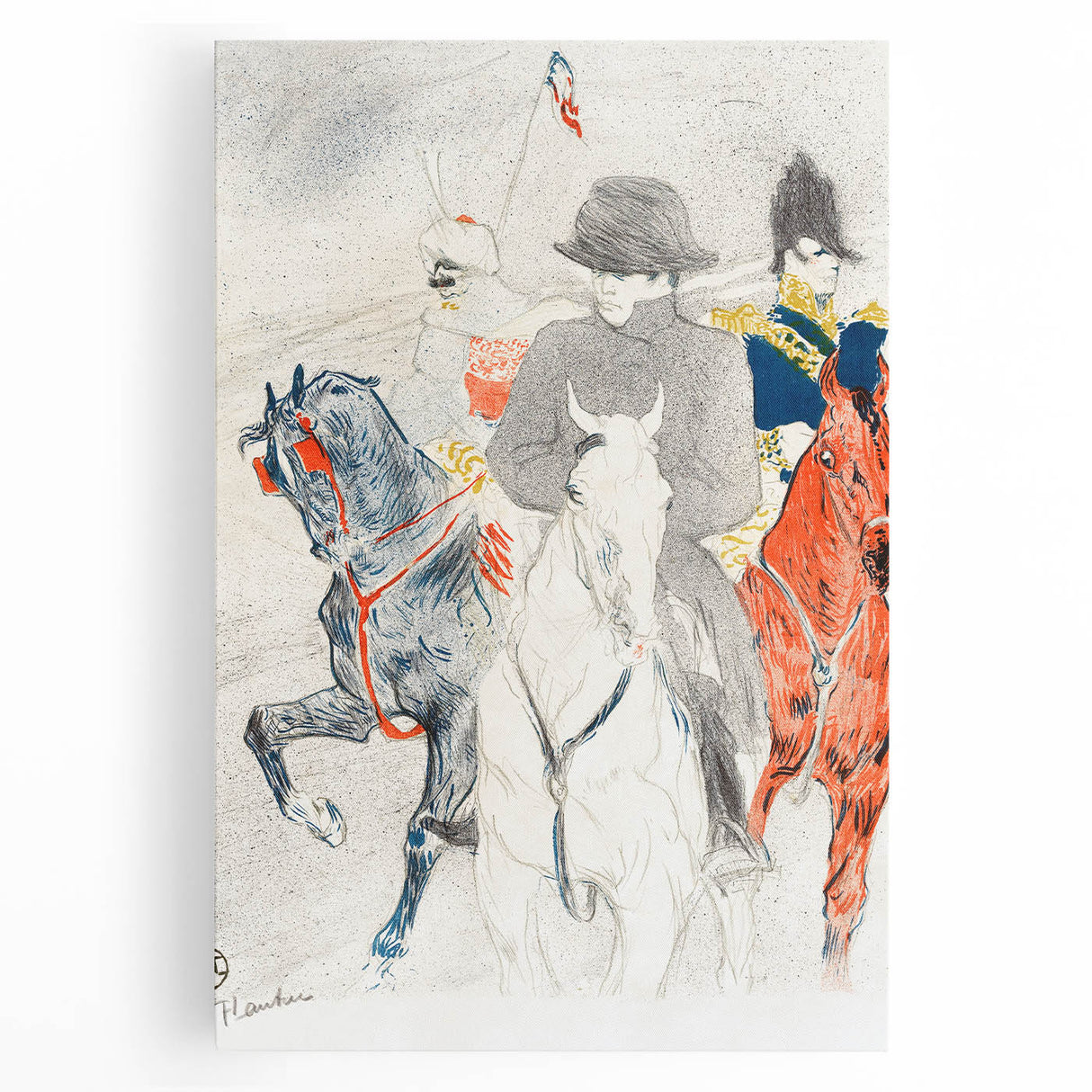Napoleon and Horsemen - Impressionist Art by Toulouse-Lautrec