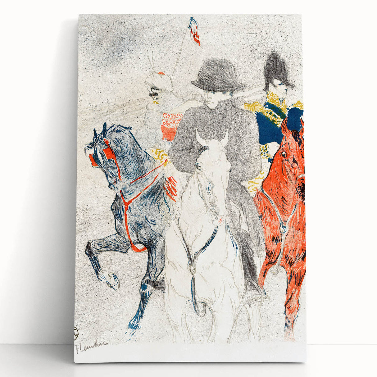 Napoleon and Horsemen - Impressionist Art by Toulouse-Lautrec