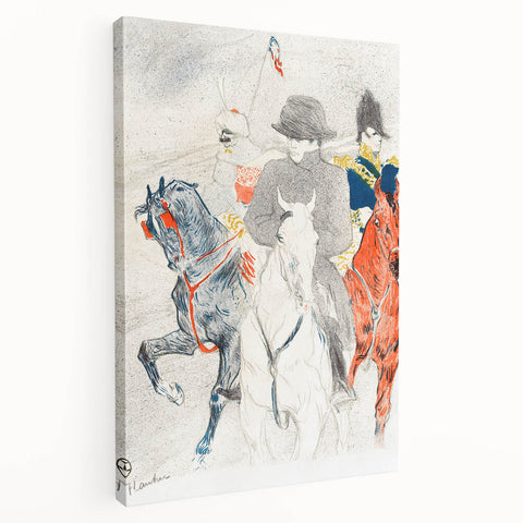 Napoleon and Horsemen - Impressionist Art by Toulouse-Lautrec