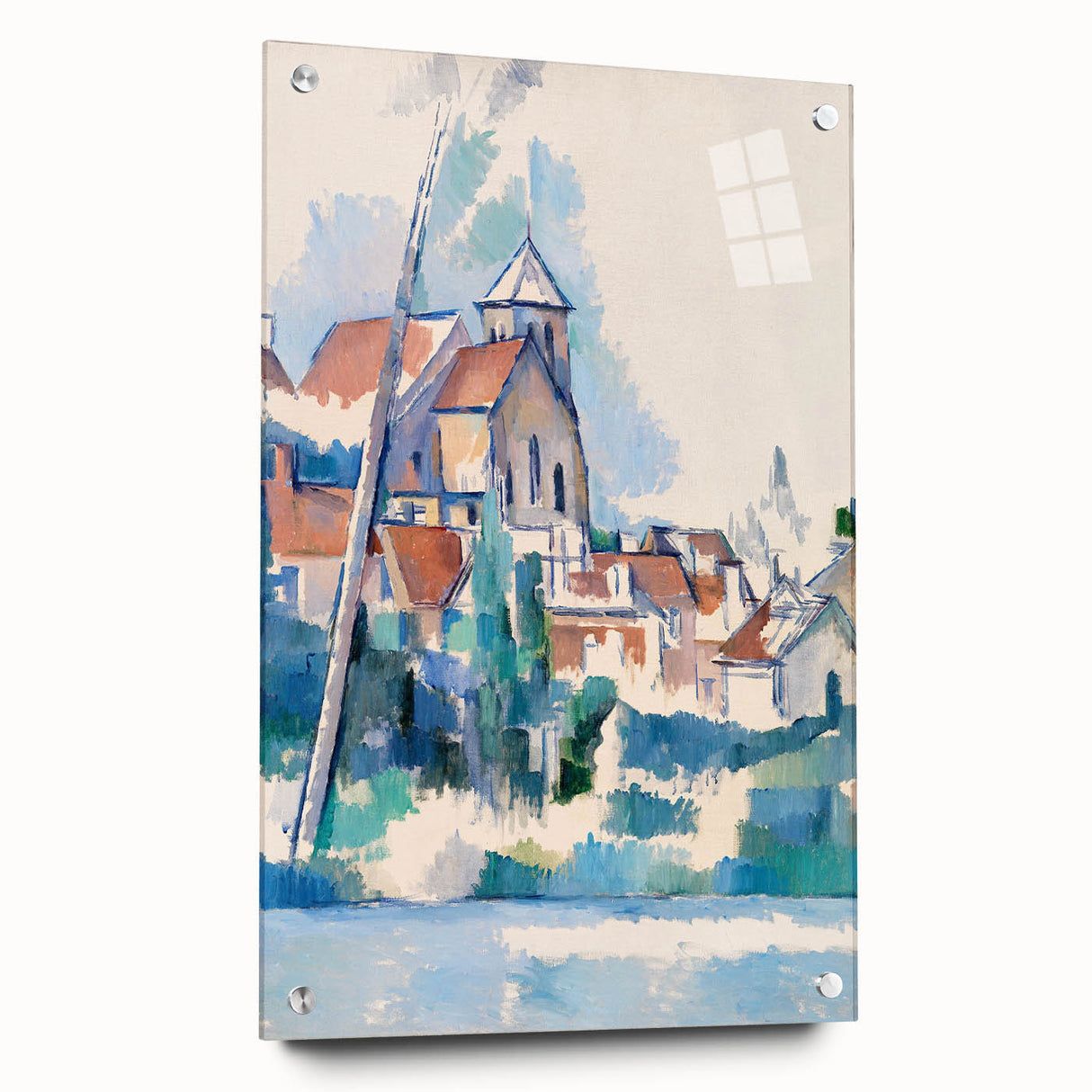 Modern Wall Art: Abstract Church Scene – Contemporary Minimalist Decor