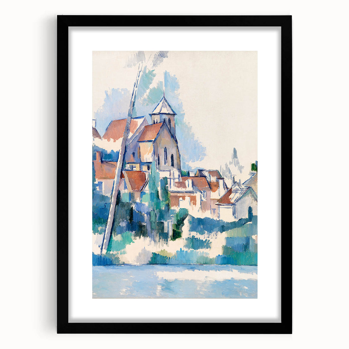 Modern Wall Art: Abstract Church Scene – Contemporary Minimalist Decor