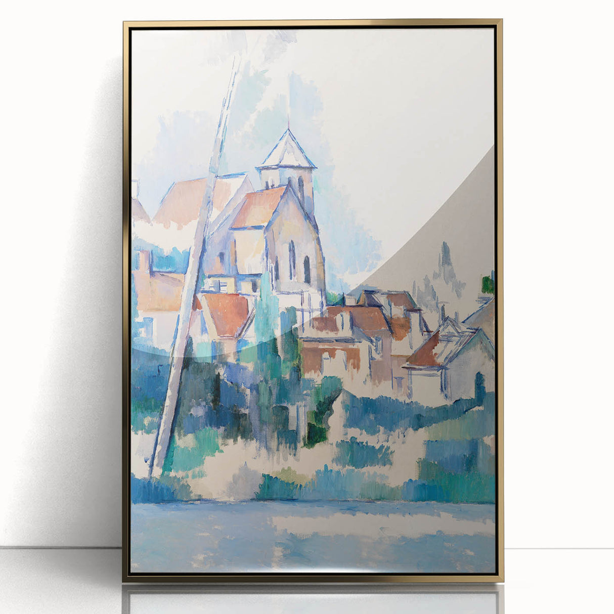Modern Wall Art: Abstract Church Scene – Contemporary Minimalist Decor