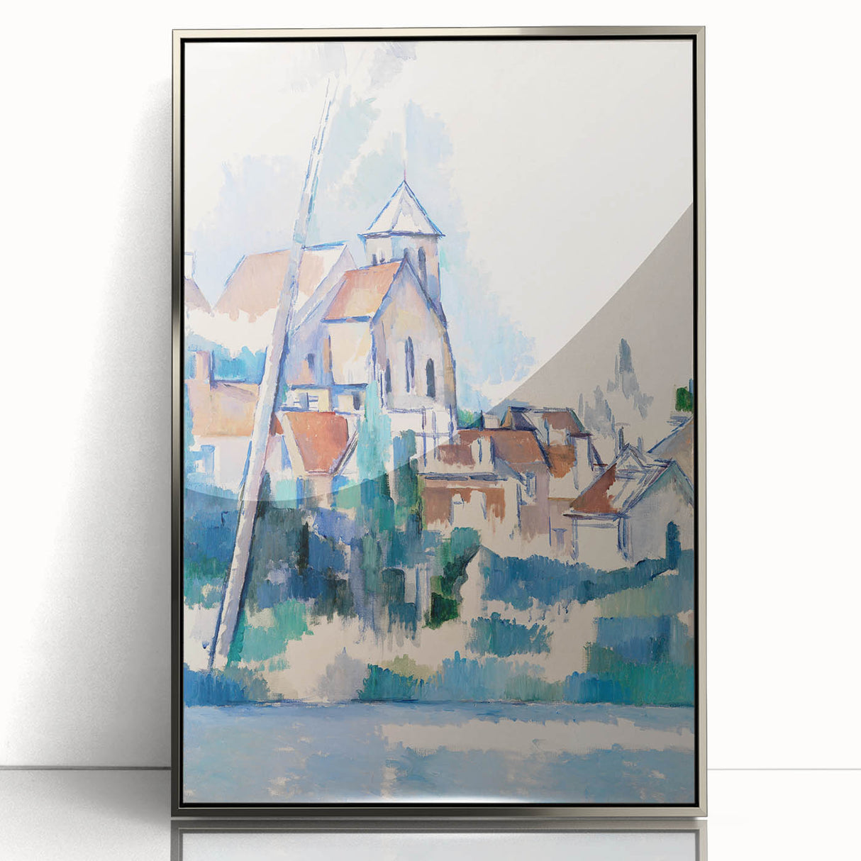 Modern Wall Art: Abstract Church Scene – Contemporary Minimalist Decor