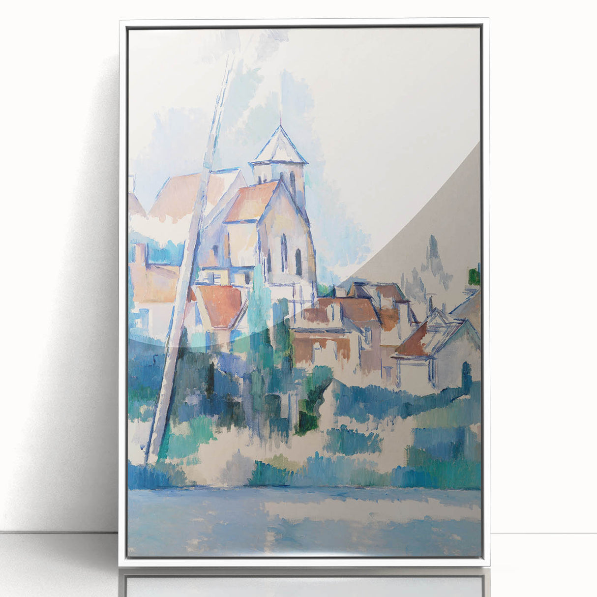 Modern Wall Art: Abstract Church Scene – Contemporary Minimalist Decor