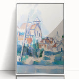 Modern Wall Art: Abstract Church Scene – Contemporary Minimalist Decor