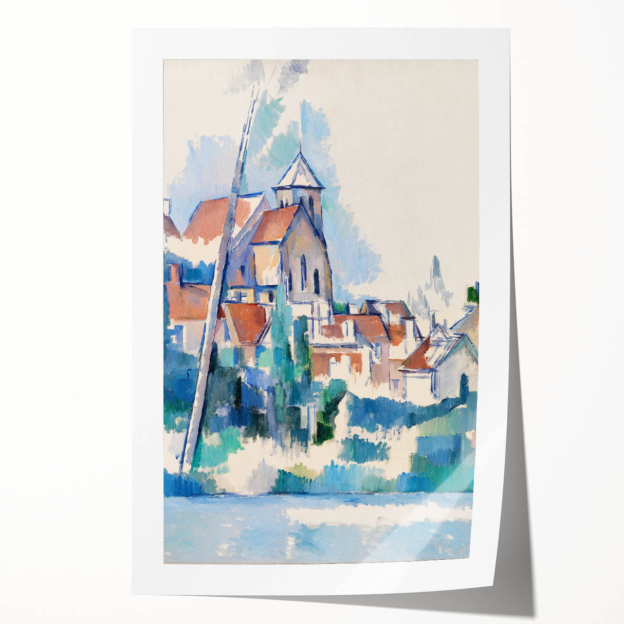 Modern Wall Art: Abstract Church Scene – Contemporary Minimalist Decor