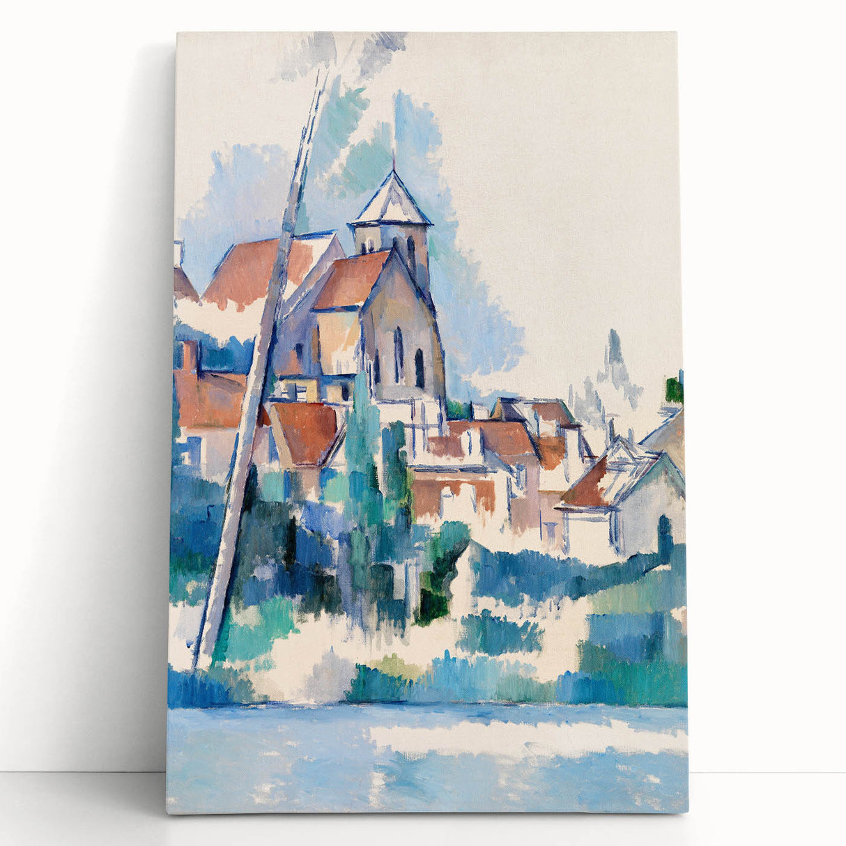 Modern Wall Art: Abstract Church Scene – Contemporary Minimalist Decor