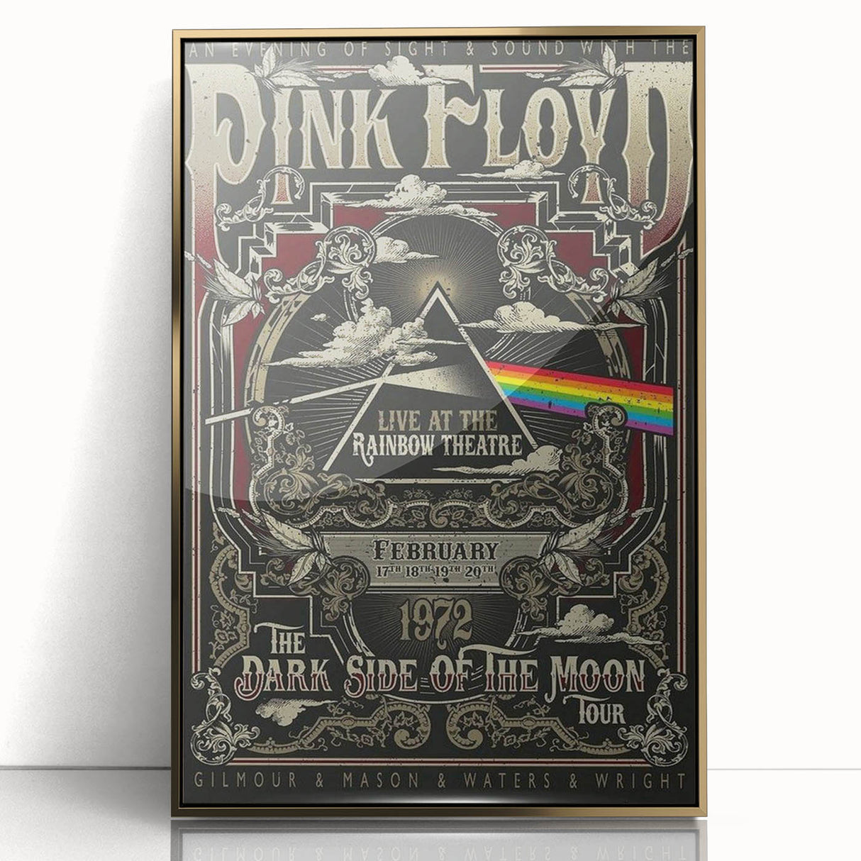 Pink Floyd Dark Side of the Moon Retro Wall Art Poster