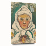 Realism Art Print: Expressive Villager Portrait Realism Canvas Wall Art