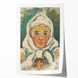 Realism Art Print: Expressive Villager Portrait Realism Canvas Wall Art