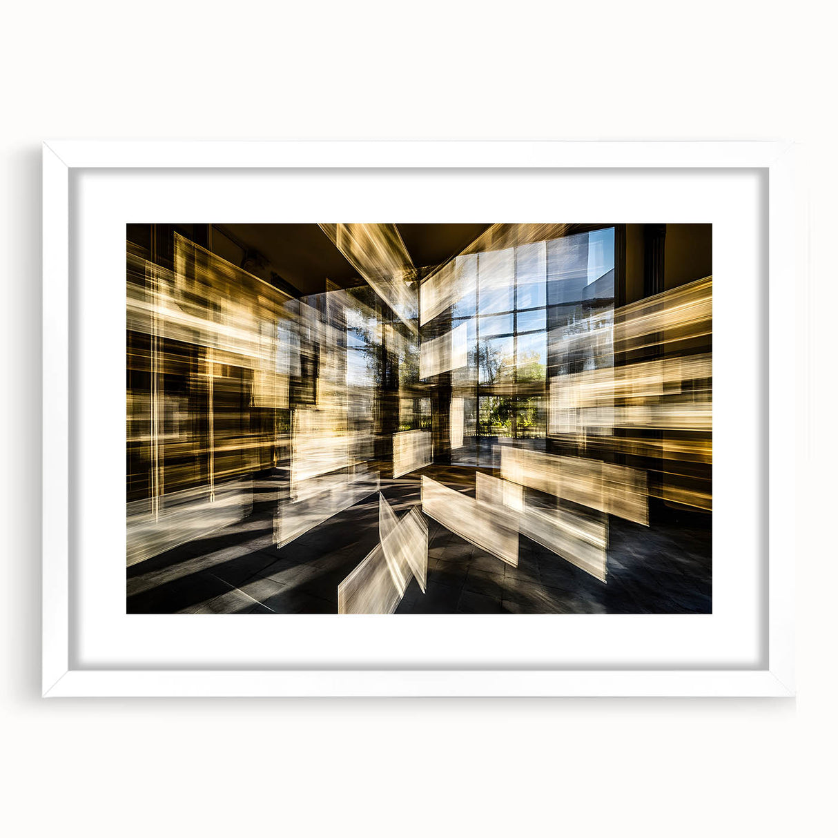 Architectural Burst – Modern Dynamic Abstract Motion Wall Art