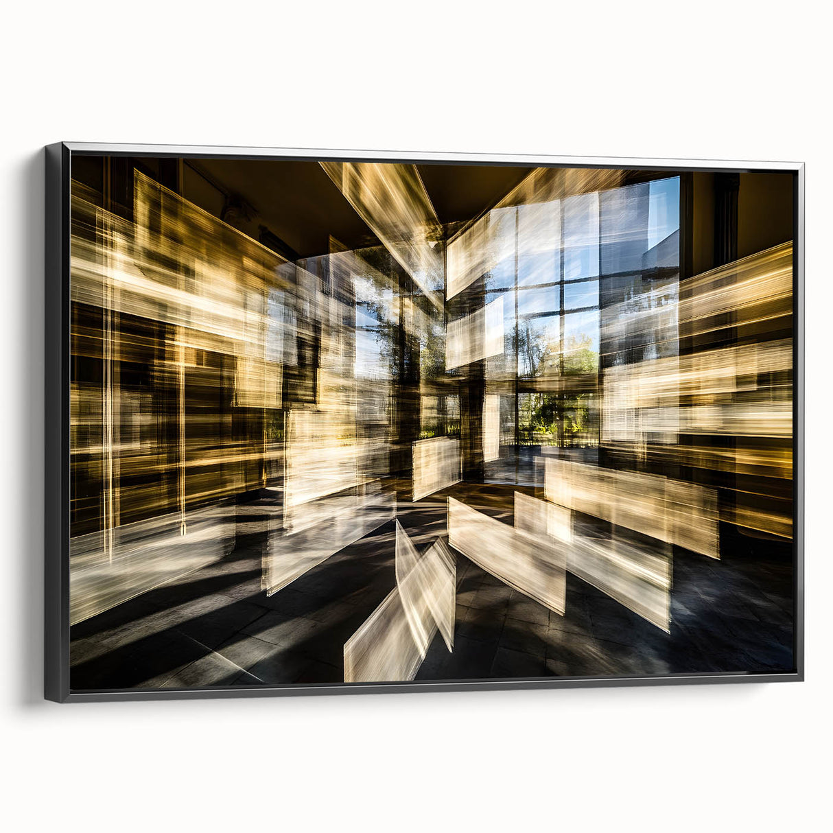 Architectural Burst – Modern Dynamic Abstract Motion Wall Art