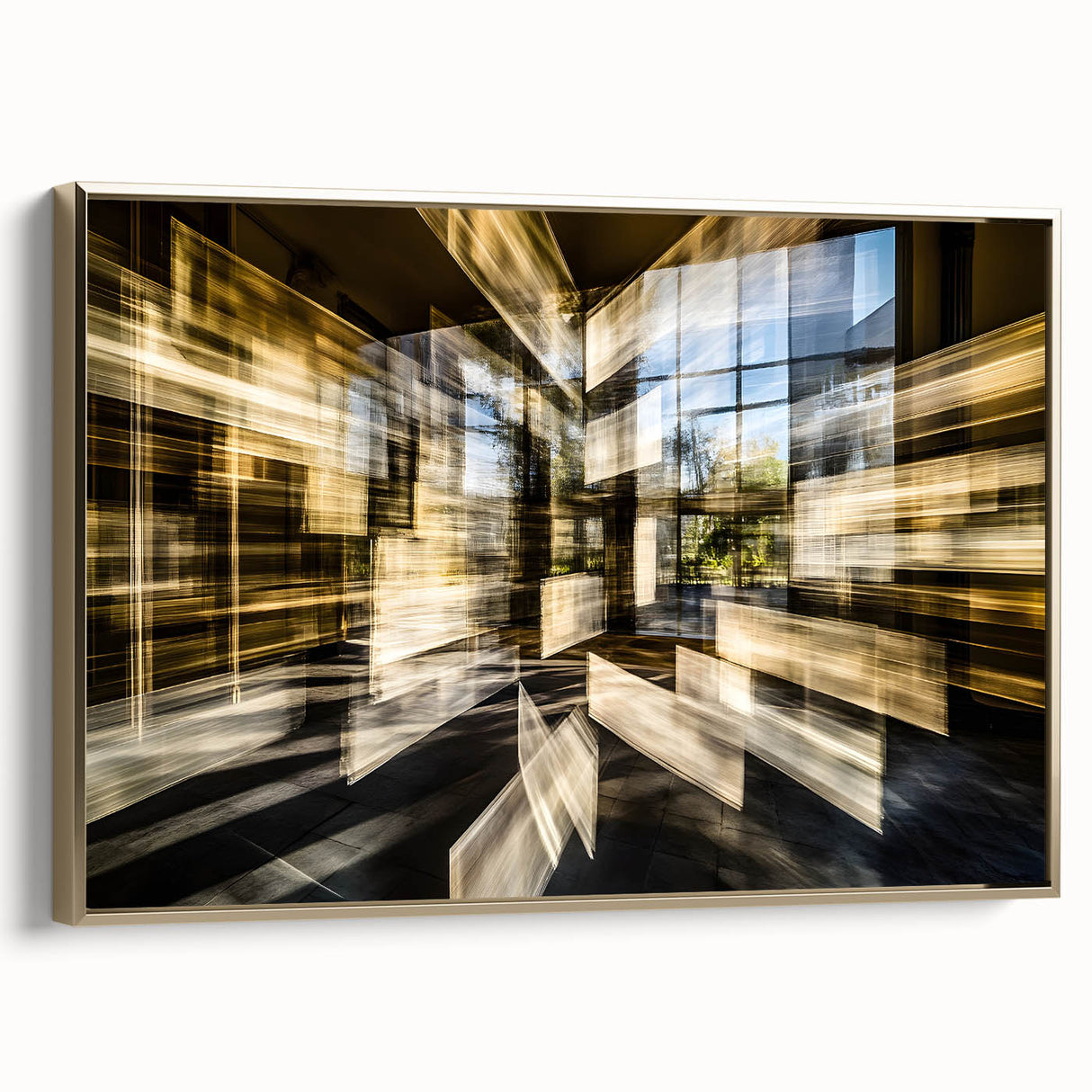 Architectural Burst – Modern Dynamic Abstract Motion Wall Art