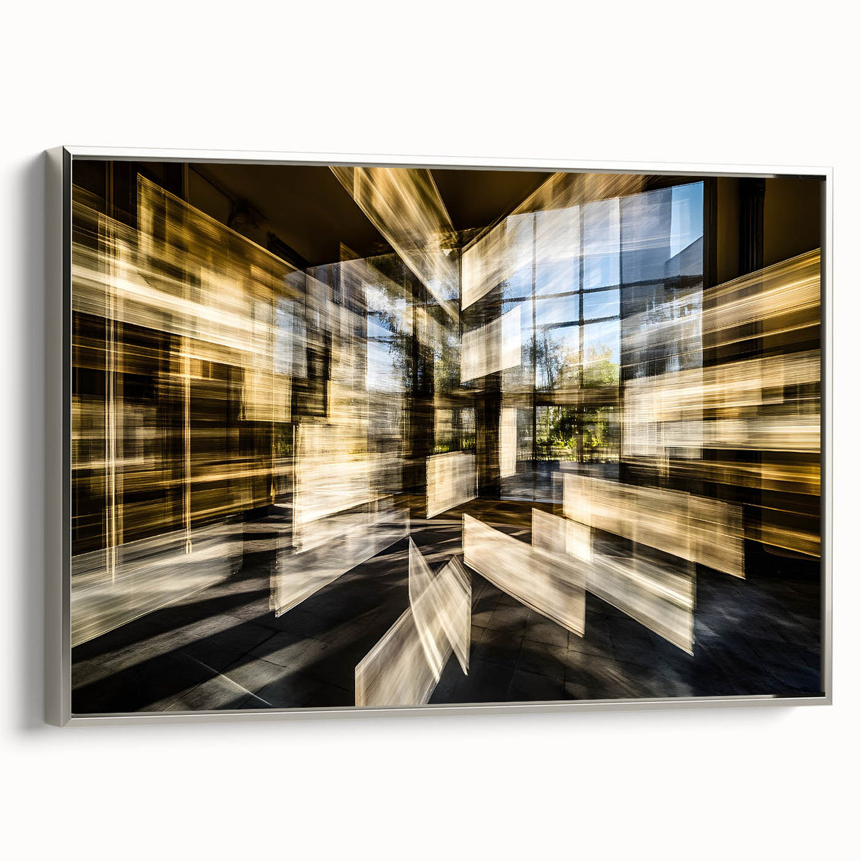 Architectural Burst – Modern Dynamic Abstract Motion Wall Art