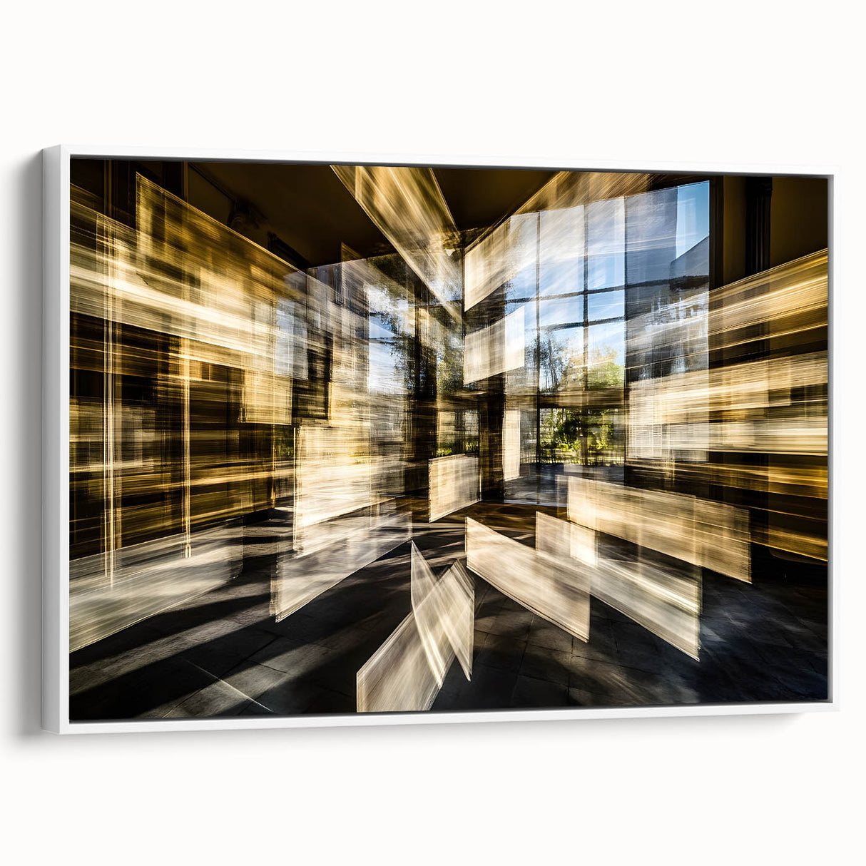 Architectural Burst – Modern Dynamic Abstract Motion Wall Art