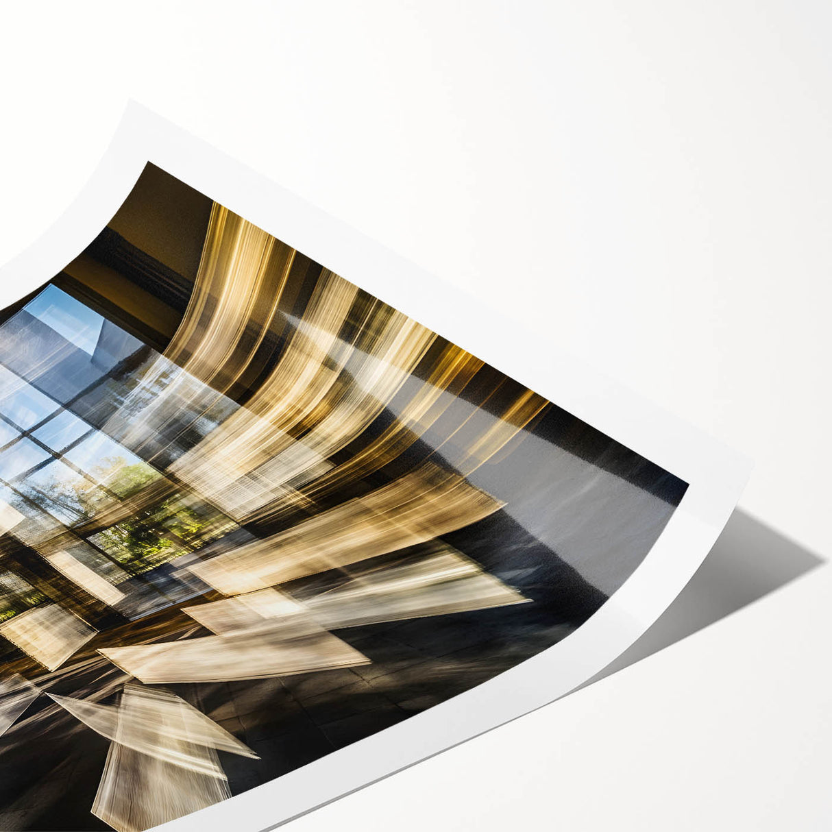 Architectural Burst – Modern Dynamic Abstract Motion Wall Art