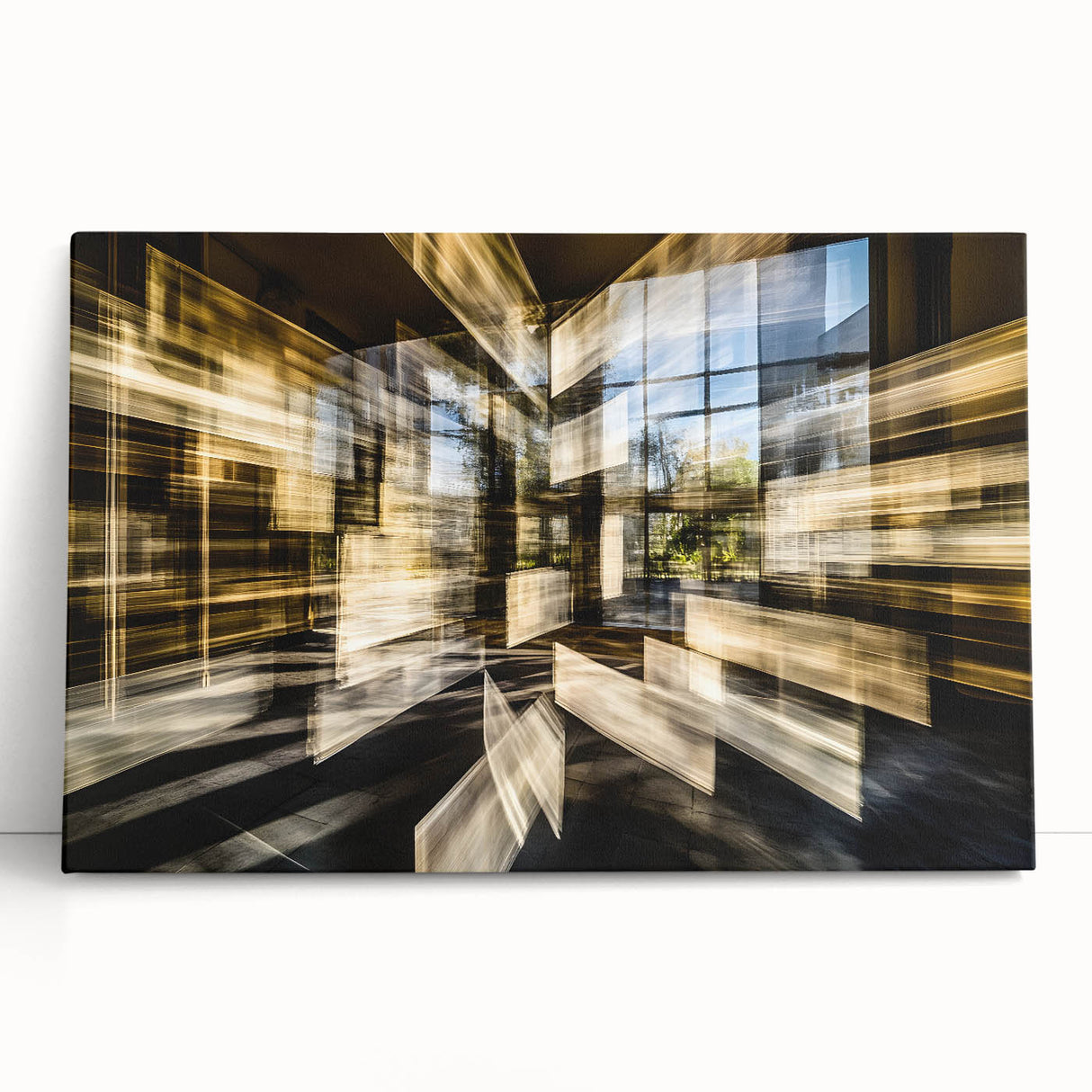 Architectural Burst – Modern Dynamic Abstract Motion Wall Art
