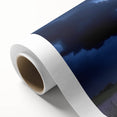 Rolled canvas showcasing a stunning landscape featuring an elegant castle surrounded by lush greenery and vibrant skies, perfect for home decor.