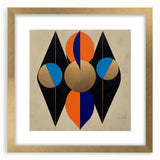 Geometric Wall Art Prints - Bold Abstract Design with Gold Highlights