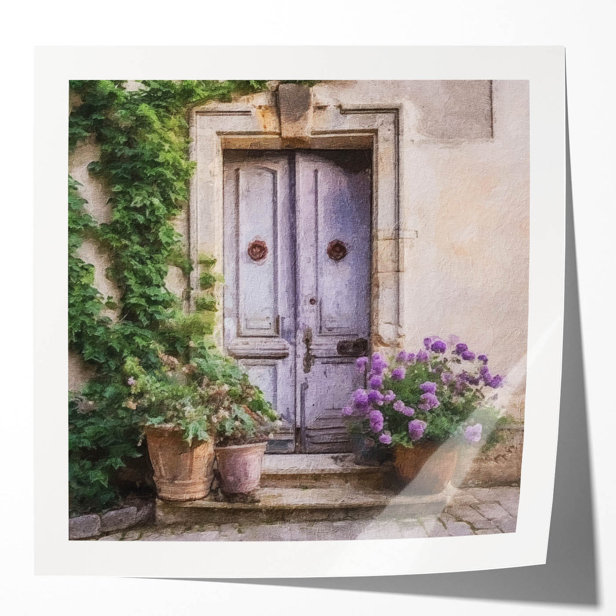 Extra large wall art featuring a detailed floral design on a glossy print, ideal for dining room decor.