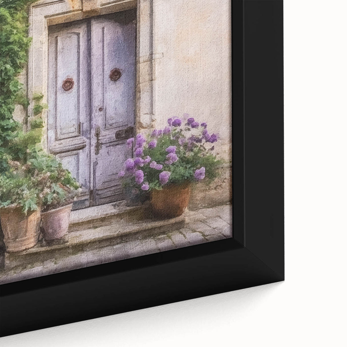 Extra large black wall art featuring a textured close-up of a French door, ideal for living room decor.