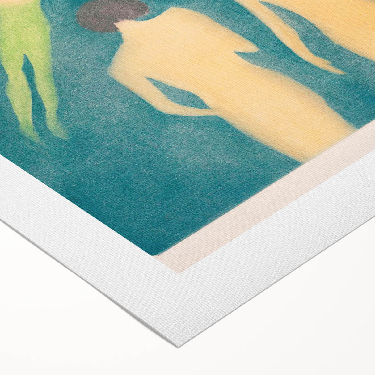 Expressionist Swimming Scene – Serene Boys Bathing Canvas Wall Art