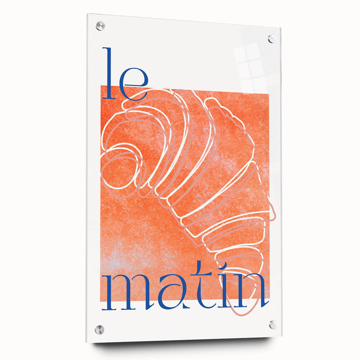 Large abstract wall art on acrylic glass depicting assorted beverages in vibrant colors, ideal for dining room decor.
