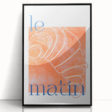 Large abstract wall art featuring mid-century modernist swirls in earthy tones, presented in a black framed acrylic.