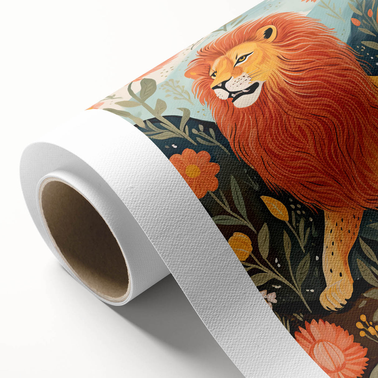 Majestic Lion Kids Room Wall Art - Nursery Safari Animal Print