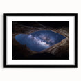 Landscape print showcasing a stunning canyon scene framed in a sleek black mat, perfect for home decor. Ideal for nature lovers seeking to enhance their space.