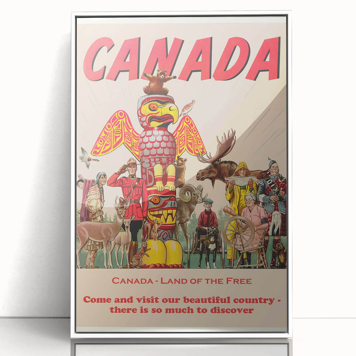 Retro Canada Travel Poster – Vintage Canadian Heritage Print