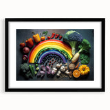 Colorful Rainbow Food Art – Vibrant Kitchen Still Life Print