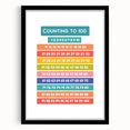 Counting to 100 Learning Wall Art - Kids Educational Number Chart