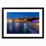 Extra large, textured abstract art print depicting vibrant, colorful scenery in Bulgaria on a black framed canvas.