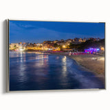 Framed canvas featuring a vintage-style landscape art painting of a Bulgarian scenery in colorful art tones.