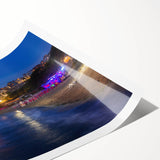 Extra large rolled print featuring line art flowers in soft pastel shades, ideal for large living room wall art.