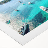 Art deco poster featuring a serene Croatian landscape in muted earth tones on rolled canvas, ideal for dining room decor.