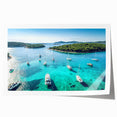 Extra large rolled print featuring a scenic view of a Croatian landscape in pastel shades, ideal for dining room wall art.