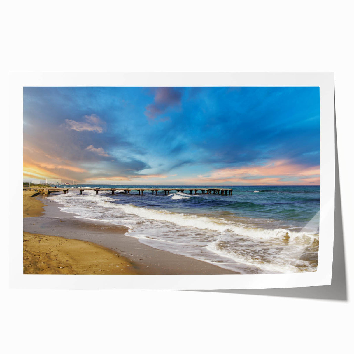 Scenic Cyprus landscape on extra large rolled print, featuring muted earth tones, ideal for art wall dining room.