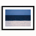 Extra large, abstract art print featuring colorful, textured depiction of a European scenery on a black framed canvas.