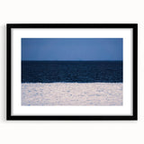 Extra large, abstract art print featuring colorful, textured depiction of a European scenery on a black framed canvas.