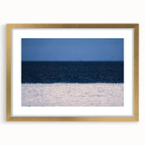 Abstract art print of a European scenery in muted earth tones, framed in gold, ideal for dining room decor.
