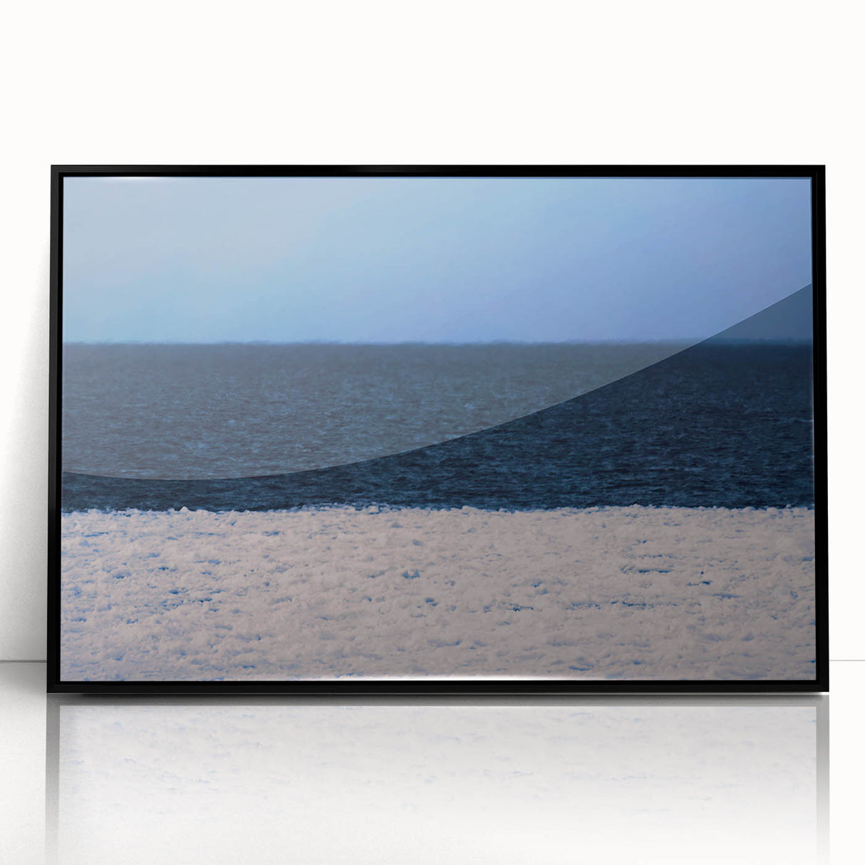 Large abstract wall art featuring a stylized European scenery in muted earth tones on a framed acrylic.