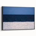 Black and white framed canvas featuring a vintage-style Estonian landscape, ideal for bedroom wall decor.