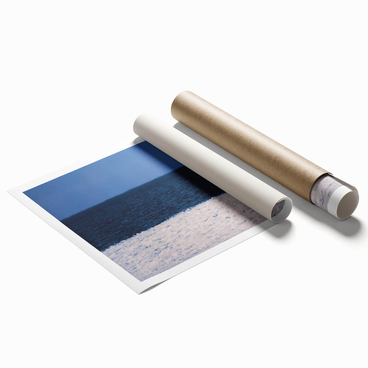 Extra large rolled print of a European scenery in Estonia with muted floral art, ideal for classy bathroom wall art.