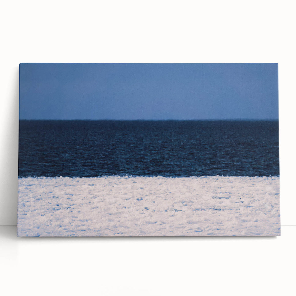 Large black and white stretched canvas of a European street scene, ideal for kitchen wall art.