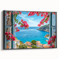 Black and white landscape art painting of Provence on framed canvas, ideal for bedroom wall decor.
