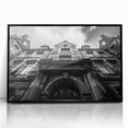 Large abstract wall art featuring a Rome cityscape in muted earth tones on a framed acrylic.