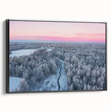 Black and white framed canvas of a vintage European landscape, ideal for bedroom wall decor.