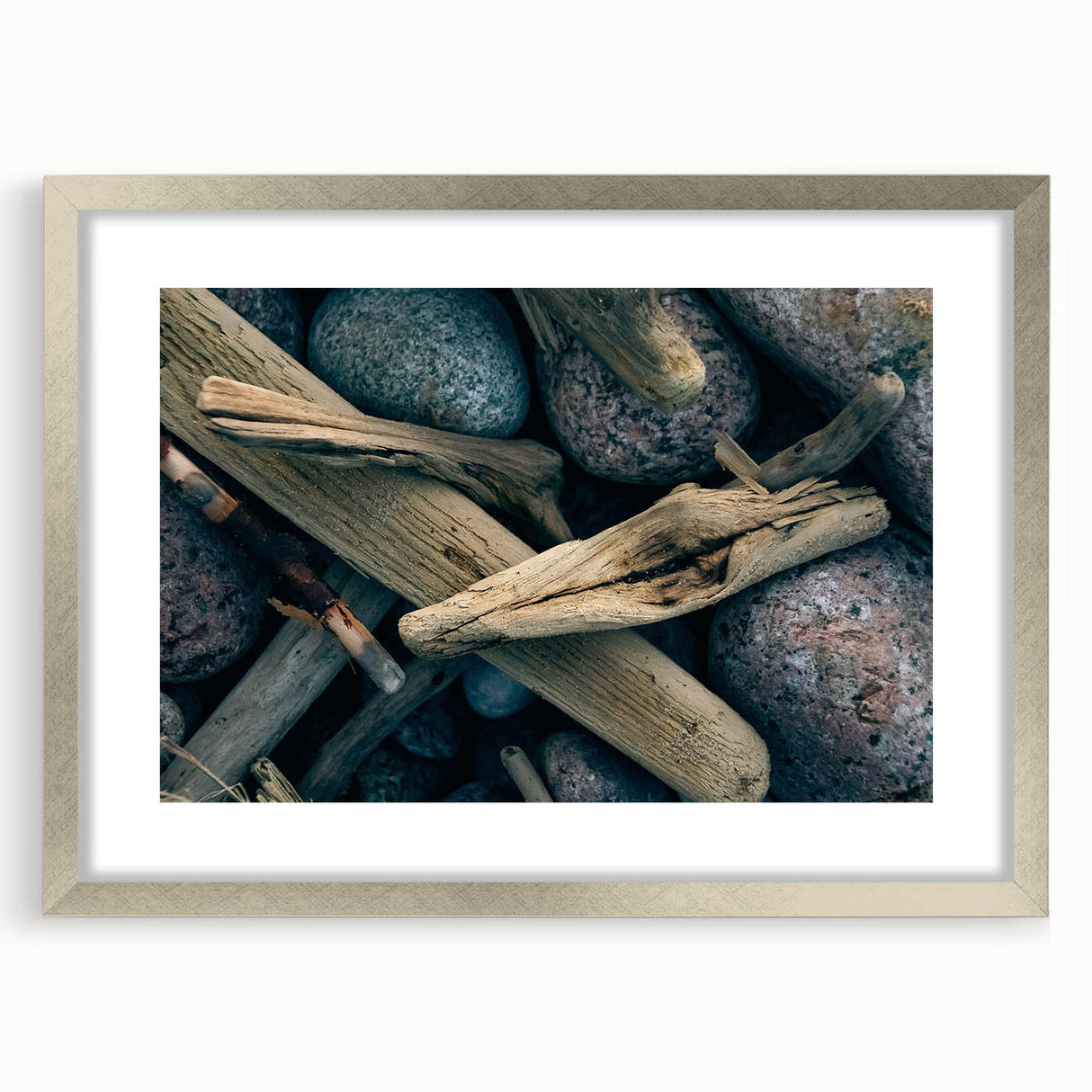 Extra large framed wall art depicting an abstract European scenery in textured silver and gray tones.